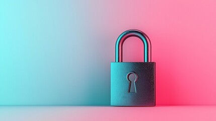 Minimalist Padlock Symbol Representing Secure Data and Access Control