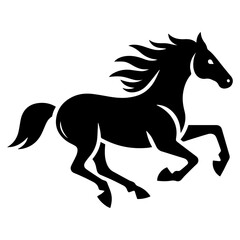 horse running vector illustration.