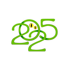 New Year 2025 with funny snake eyes.