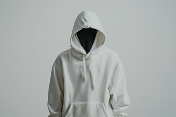 White hoodie modern minimalistic style