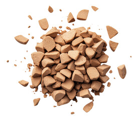 PNG Pile of dried yeast pieces on a white background