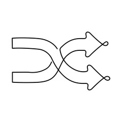 Monoline Flexibility Icon. Simple Line Adaptable Arrows Icon.
Minimalist Adaptability and Change Vector.