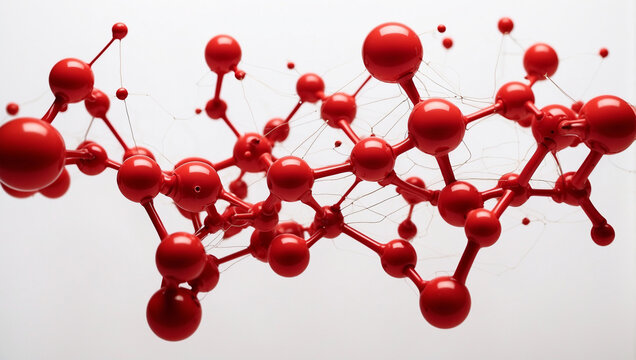 Floating Red Molecules