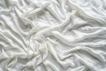 Fototapeta premium Soft focus white fabric crumpled used as a background