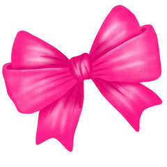 Illustration of pink Decorative bow