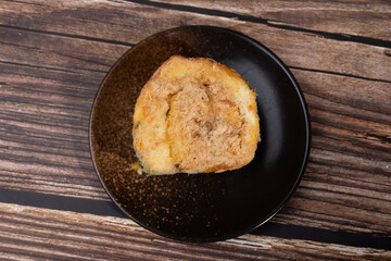 Meat floss on a plate