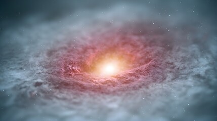 Ethereal cosmic nebula with glowing center