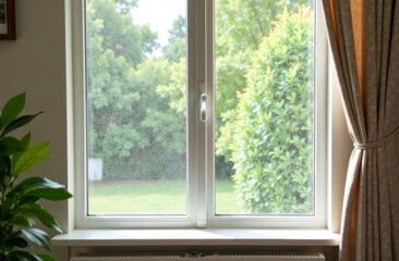 window with curtains