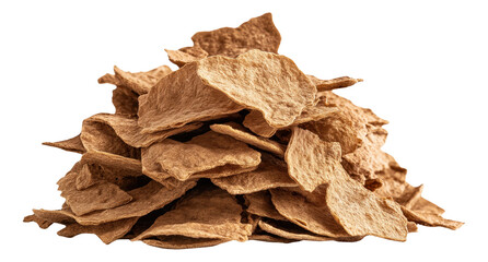 PNG Pile of dehydrated soy meat slices isolated