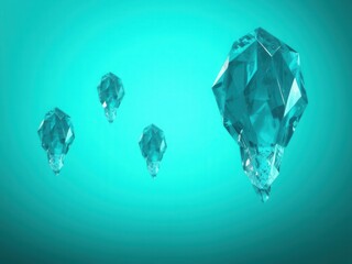 Fototapeta premium Icy teal background with crystalline structures , mineral deposits, frosty terrain