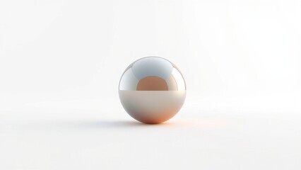 Minimalist White Background with a Single Object, clean lines, simple design, white space