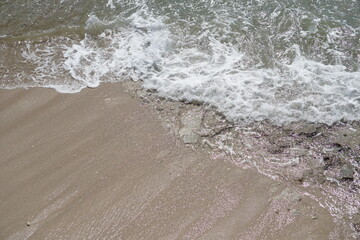 Waves at Gesing Beach Gunung Kidul Yogyakarta