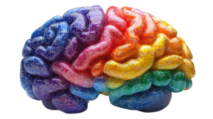 human brain isolated on white background