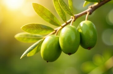 green olive on tree