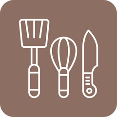 Fototapeta premium Kitchen Tools Icon