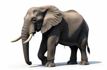 Fototapeta premium elephant isolated on white