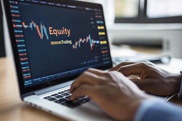 Equity Trading Analysis on Laptop