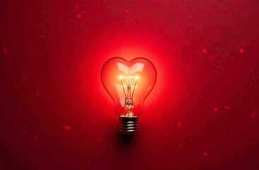 light bulb with heart