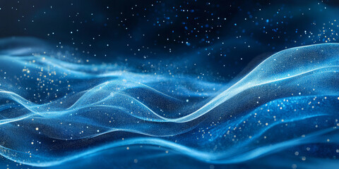 Deep blue gel texture with glowing highlights and rippling wave patterns. Tiny bubbles suspended in the gel enhance its dimensional quality.