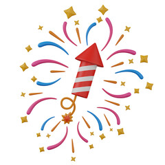 3d render   FIRECRACKER   illustration