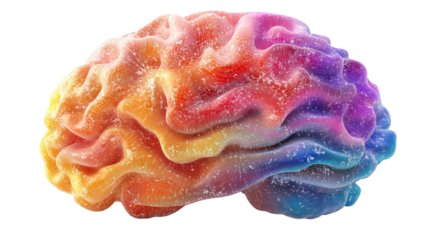 human brain isolated on white background