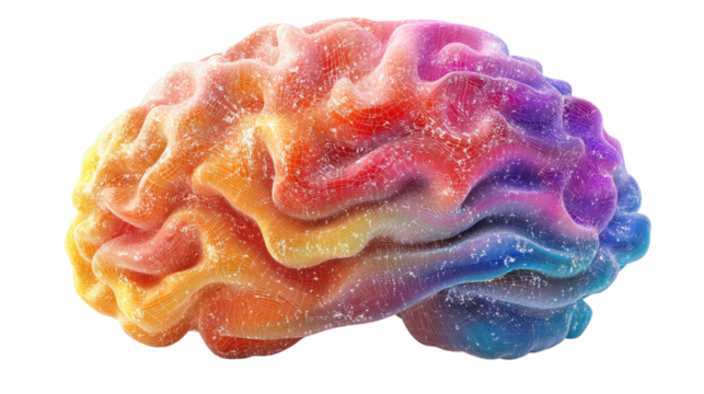 human brain isolated on white background