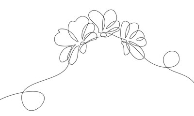 Obraz premium Vector Hand Drawn Continuous One Line Drawing of Abstract Flowers . Minimalist Trendy Contemporary One Line Floral Design for Wall Art, Prints, Social Media, Posters, Invitations, Branding Design. 
