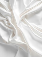 Obraz premium Overlapping white silk fabrics creating a layered effect, intricate weave, refined aesthetic, elegant design