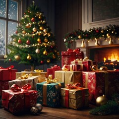 Christmas tree with gifts