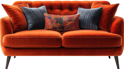 Fototapeta premium Leather Sofa isolated on white background