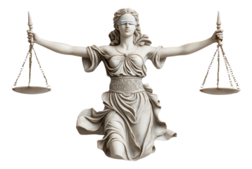 PNG Lady Justice statue holding scales
