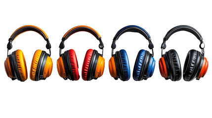 Naklejka premium Set of Headphone isolated on white background