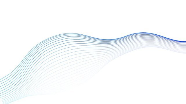 abstract wave circular gradient blue on white background footage animation