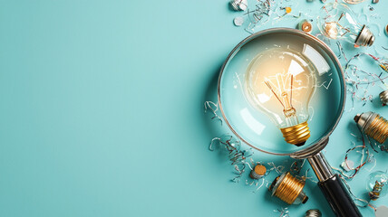 Fototapeta premium Innovative ai generates bright ideas studio environment visual concept close-up perspective creativity unleashed