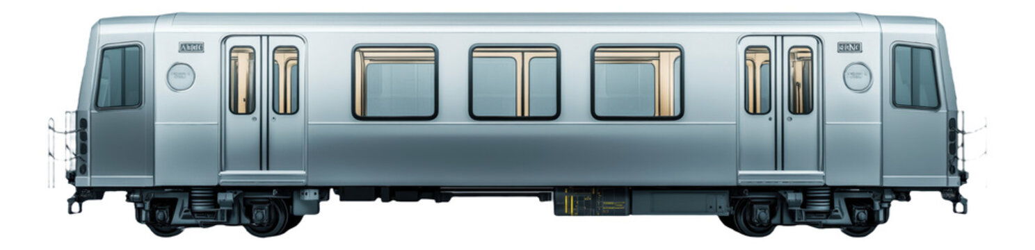 PNG Side view of a modern subway train car
