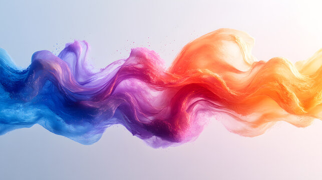 Dynamic waves of vibrant liquid paints colliding and blending seamlessly.