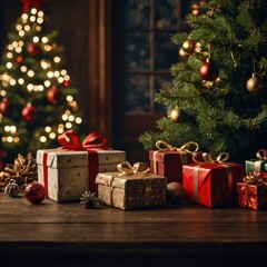 Christmas tree with gifts
