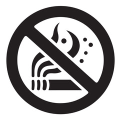No Smoking icon silhouette vector illustration

