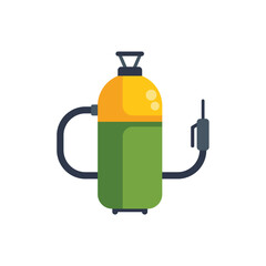 Pesticide sprayer with a hose and a nozzle, using for spraying pesticides or herbicides, for agriculture concept