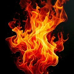 Fototapeta premium fire on black background