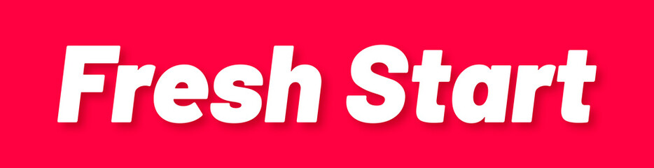 Obraz premium Fresh Start Stamp, Red Background with Fresh Start Word Rubber Stamp Banner