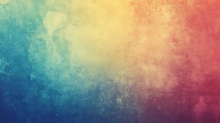 Obraz premium Vibrant abstract background with a gradient of blues, yellows, and reds.