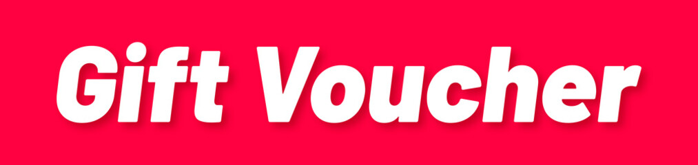 Obraz premium Gift Voucher Stamp, Red Background with Gift Voucher Word Rubber Stamp Banner