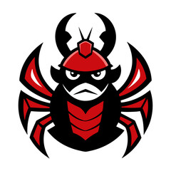 Samurai Crab mascot vector design