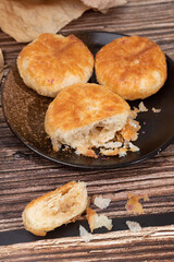 Sweet shortbread on a plate