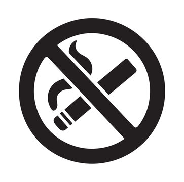 recommend clip art: No Smoking prohibition icons, smoking addiction silhouette vector illustration