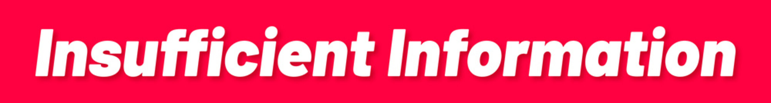 Insufficient Information Stamp, Red Background with Insufficient Information Word Rubber Stamp Banner