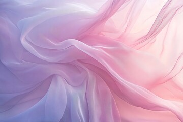 Fototapeta premium Soft pink and lavender chiffon fabric with pastel hues.