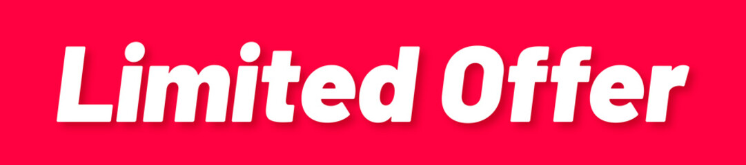 Obraz premium Limited Offer Stamp, Red Background with Limited Offer Word Rubber Stamp Banner