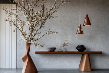 Modern Minimalist Entryway: A sleek and contemporary entryway design with a focus on natural elements.